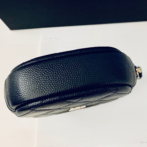CHANEL NIB Caviar Quilted Zip Around Classic O-Coin Purse (Navy) - Picture 6 of 12